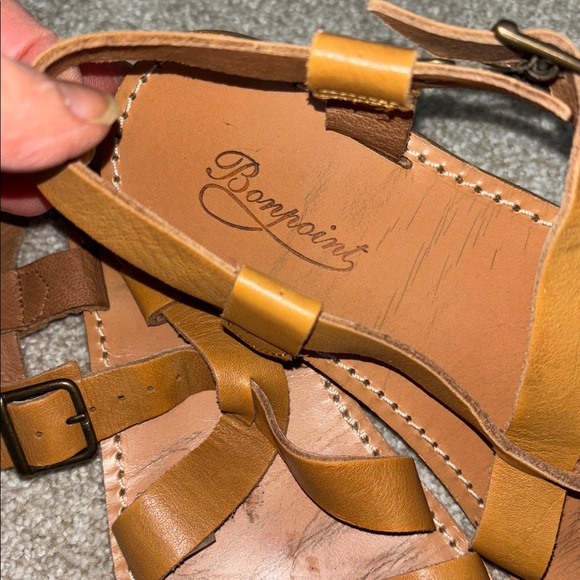BONPOINT
Size 2.5 EURO 34
Caina 2-Strap Buckled Leather Sandals, Honey - Picture 4 of 6